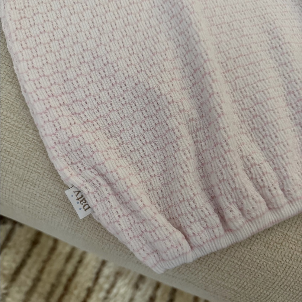 Paty knit overlap Shoulder gown(pink w/bow) - Picture 4 of 5